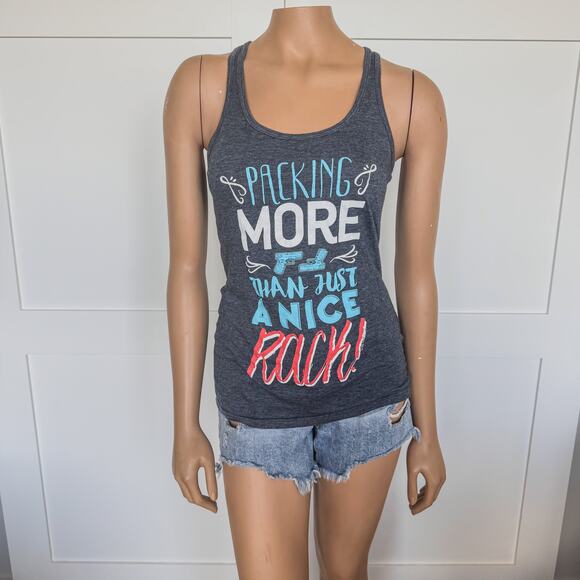 ART 15 Clothing-Packing More Than Just A Nice Rack-Women’s Workout Tank-Size S/M - Picture 3 of 7